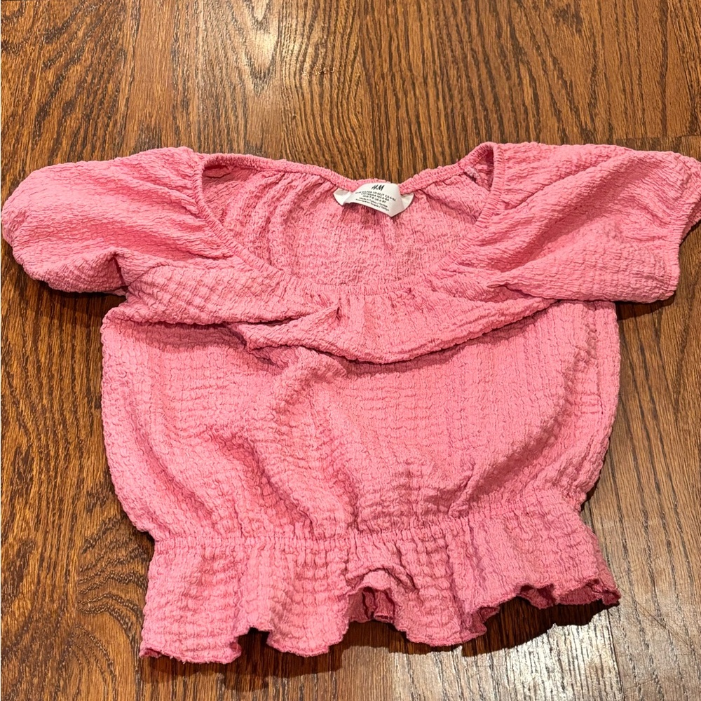 H&M Pink Textured Top